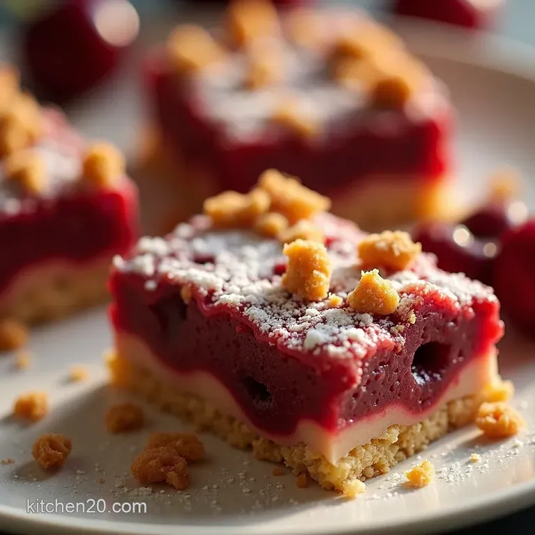 Cherry Delight Dream Bars presentation