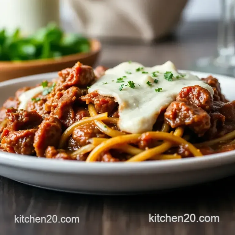 Chicago-Style Italian Beef presentation