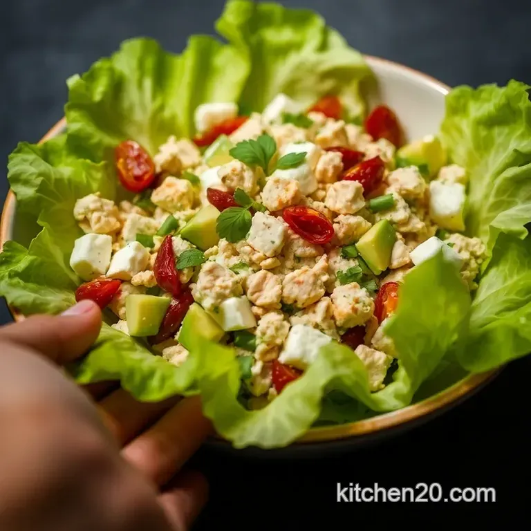 Chicken Avocado and Mozzarella Salad presentation