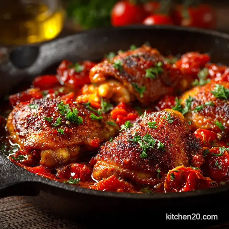 Chicken Cacciatore a Rustic Italian Hunters Stew presentation