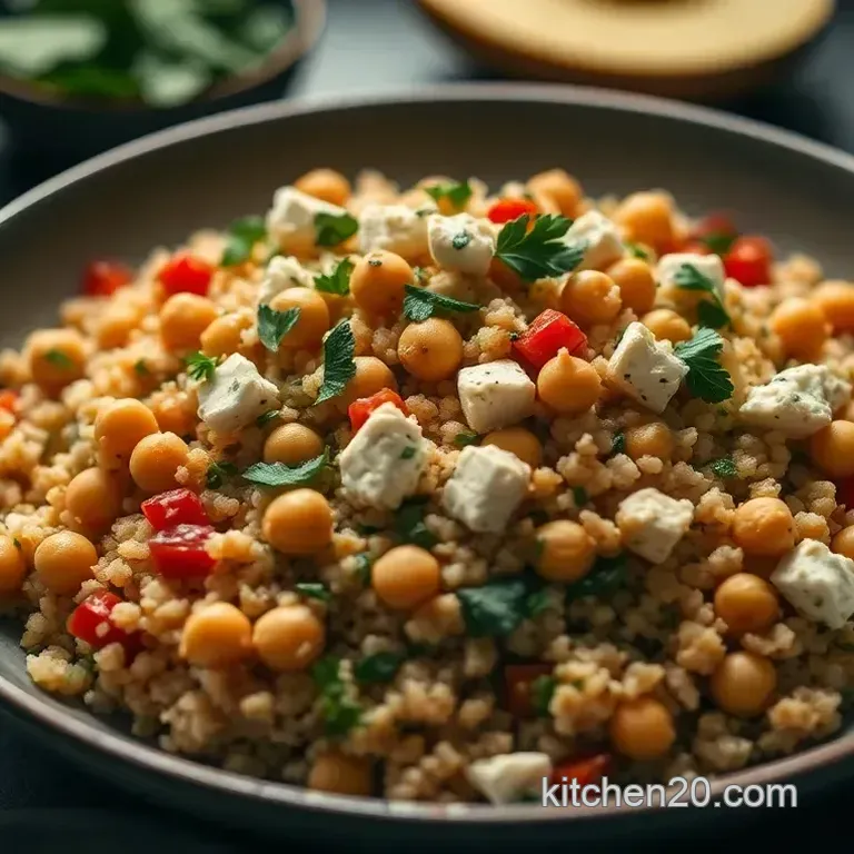 Chickpea Feta and Bulgur Wheat Salad