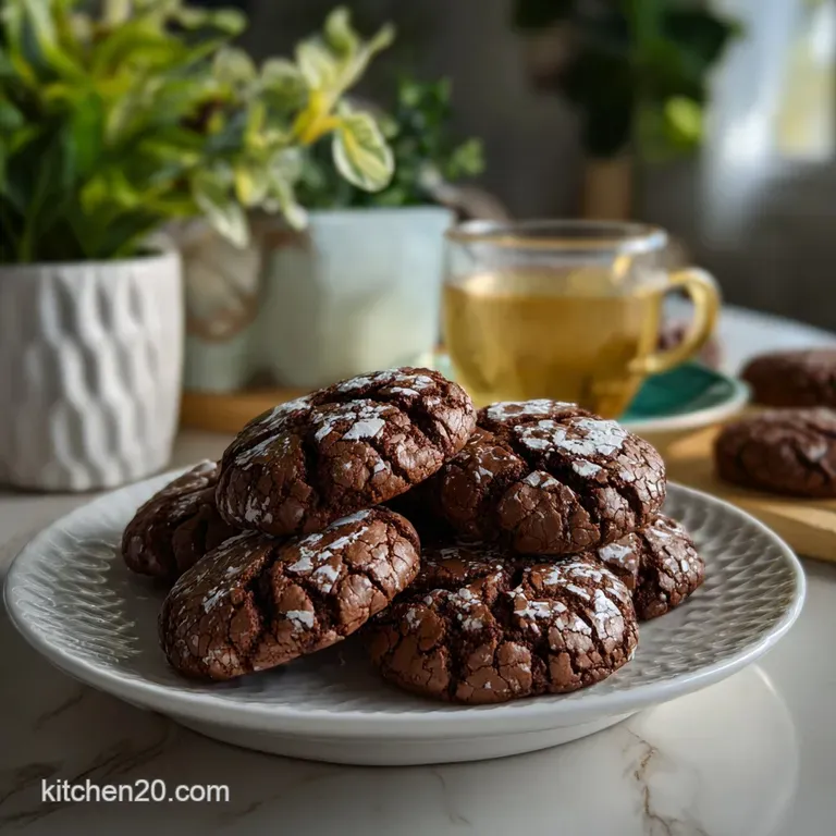 Tasty Chocolate Cool Whip Crinkle Cookies