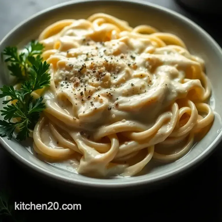 Classic Alfredo Sauce: A Creamy Dream presentation