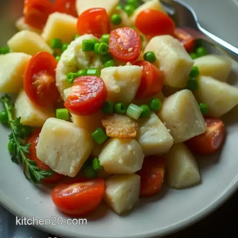 Classic British-Style Potato Salad with a Twist presentation