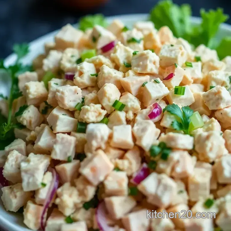 Classic Chicken Salad with Herb Dressing presentation