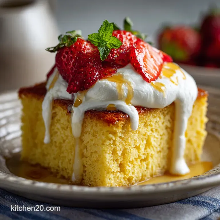 The Cloudnine Confection Classic Tres Leches Cake presentation