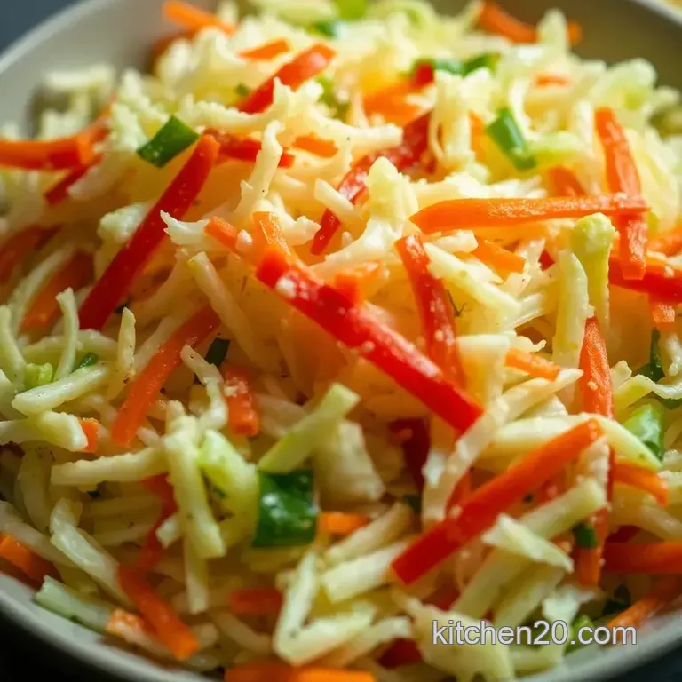 Classic Coleslaw with a Zesty Twist presentation