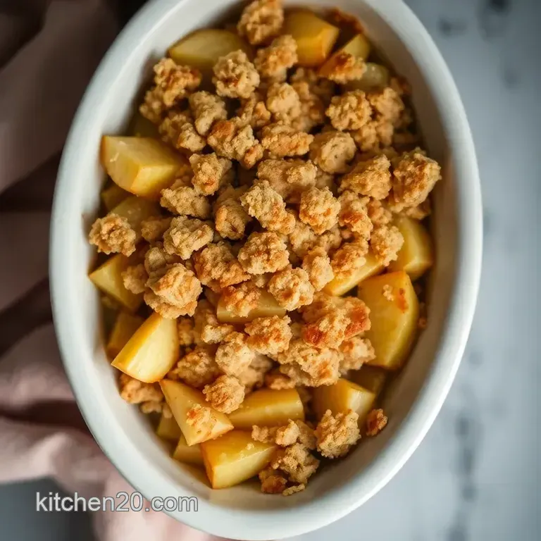 Classic Easy Apple Crisp &ndash; Warm & Crunchy Comfort Dessert presentation