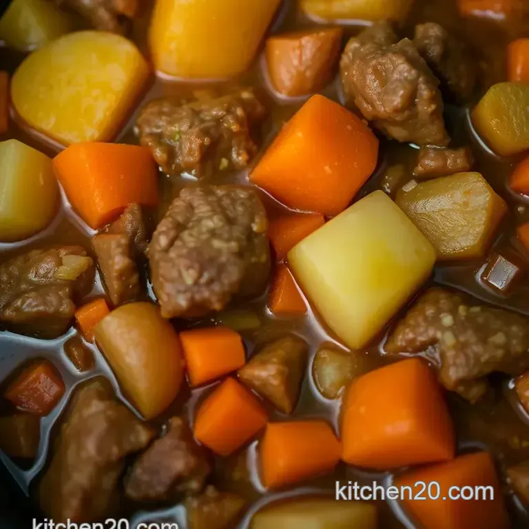 Classic Hearty Beef Stew: A Cozy Crockpot Meal presentation
