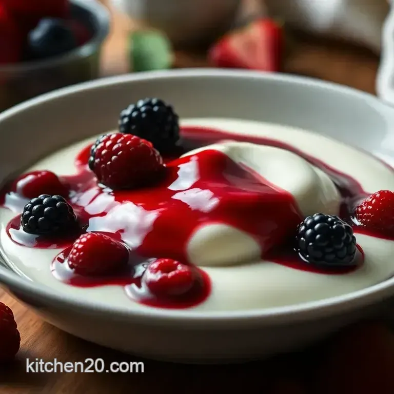 Classic Italian Panna Cotta with Berry Sauce - A Simple Delight