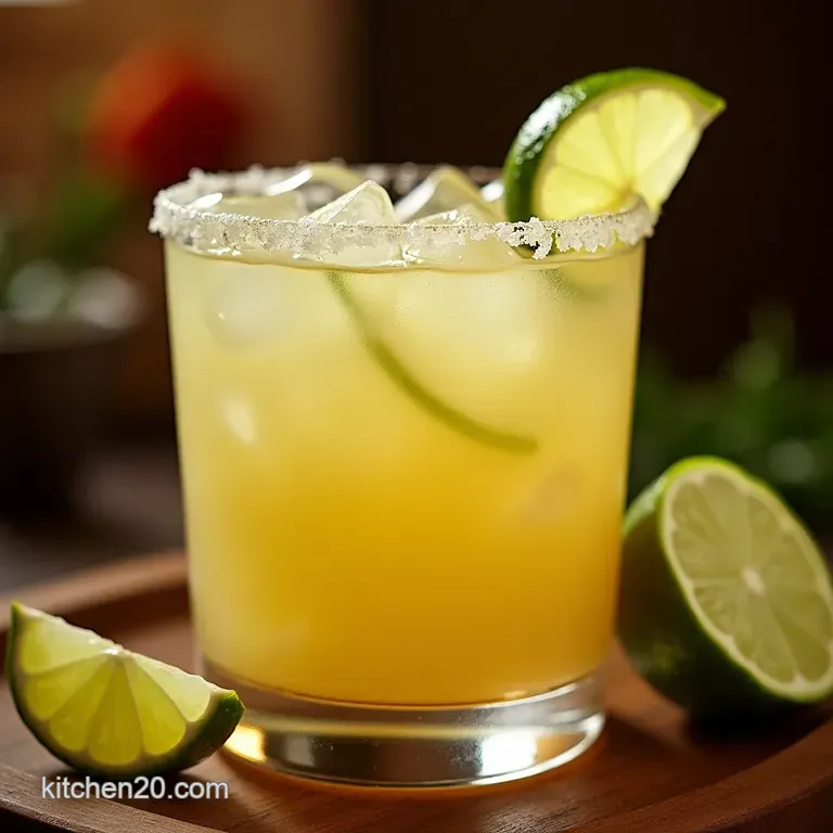 The Perfect Balance Classic Lime Margarita presentation