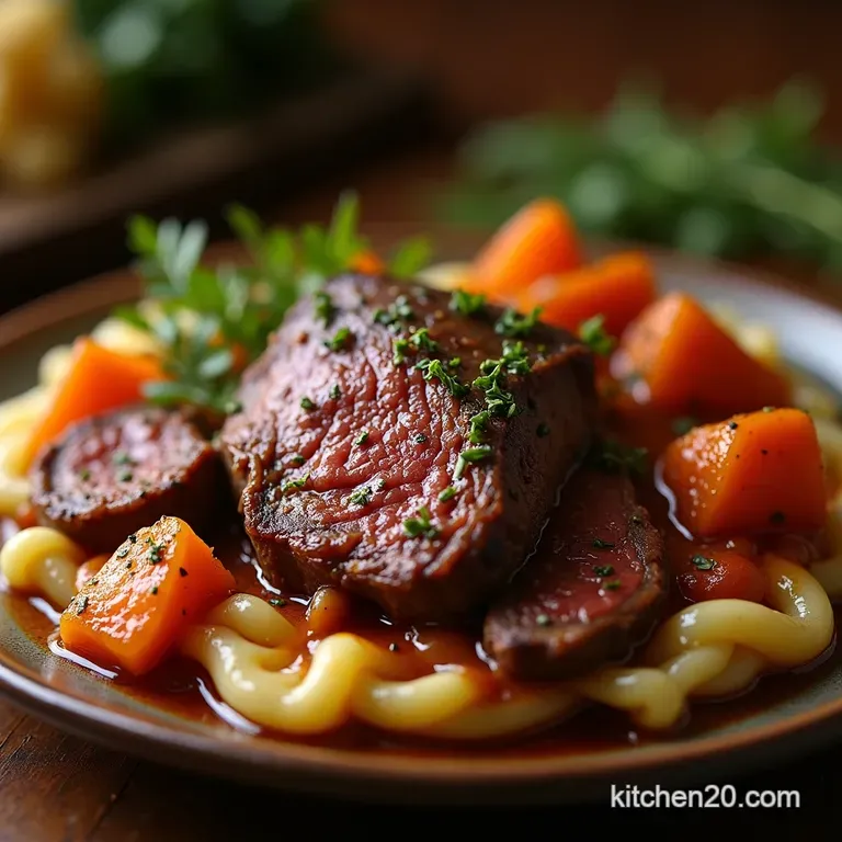 The Proper Sunday Dinner Classic Beef Pot Roast presentation