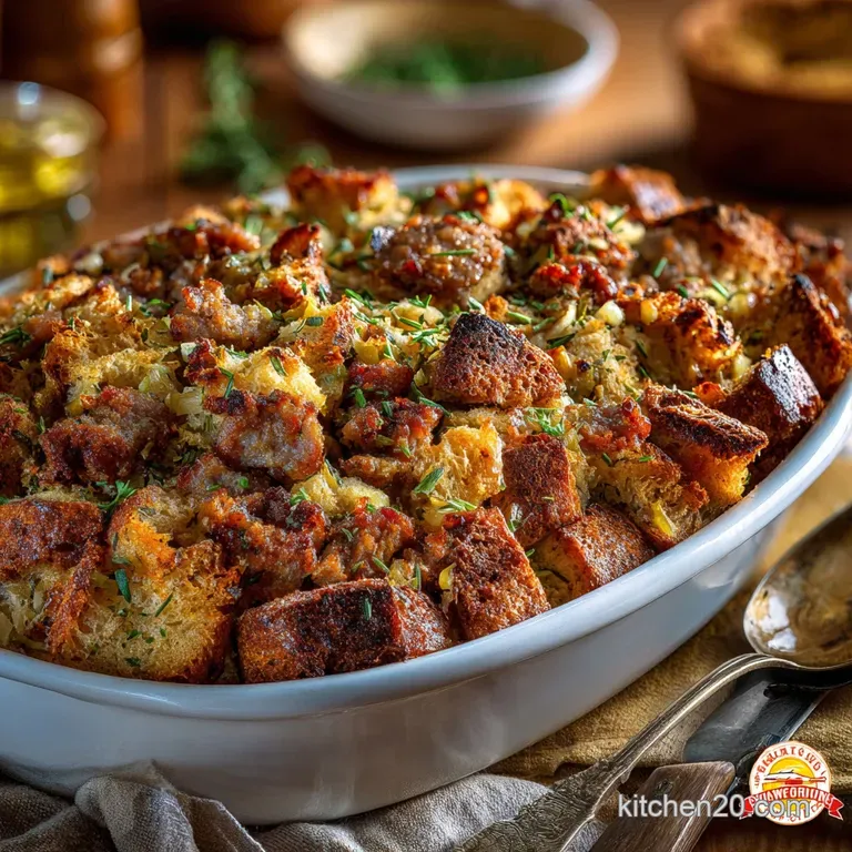 Sausage Stuffing: The Butchers LoafClassic Recipe with Apple and Sage