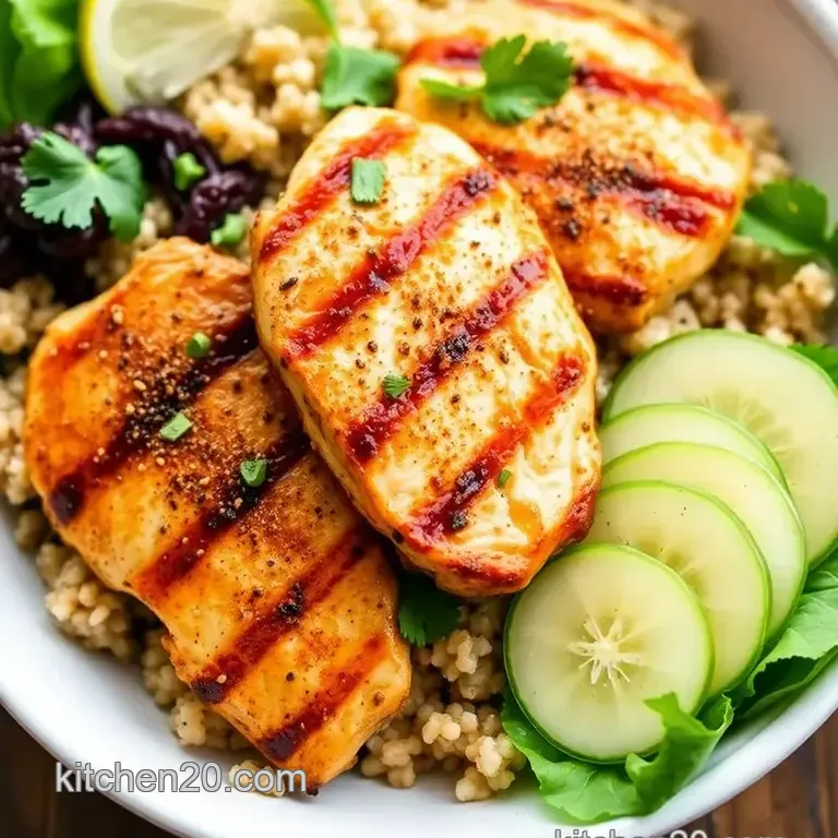 Clean Boss Ingredients: 5 Amazing Grilled Chicken Quinoa Bowls! presentation