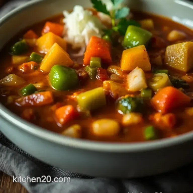Colorful Vegetarian Gumbo: A Flavorful Southern Classic presentation
