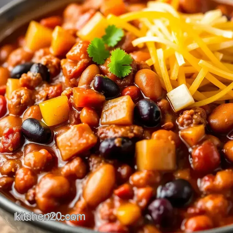 Quick and Hearty Beef Chili presentation
