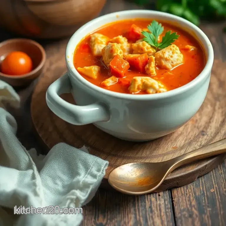 Cozy &amp Quick Spicy Chicken Soup presentation