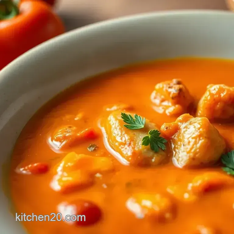 Cooked Chicken Smoky Tomato Bisque