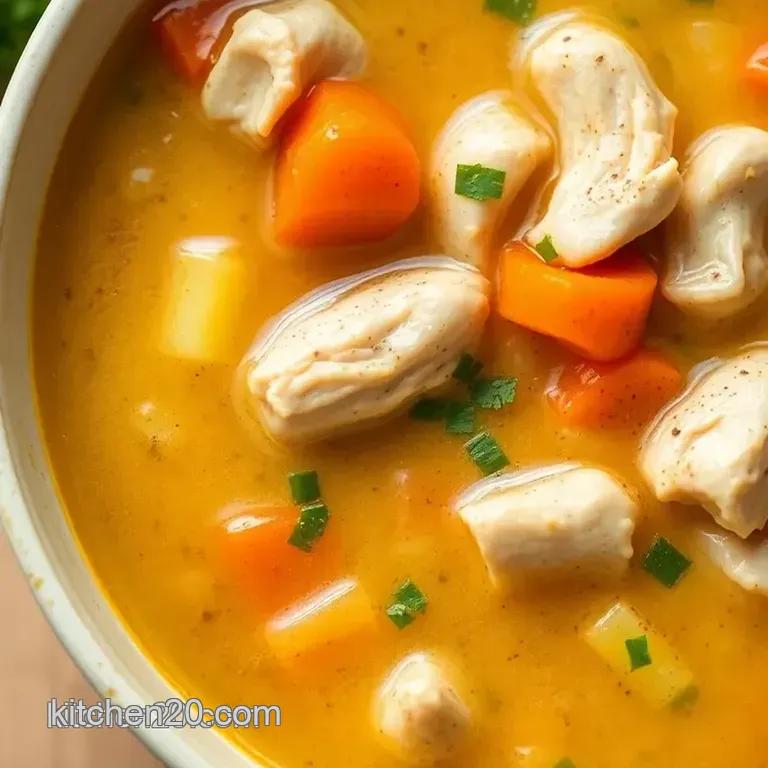 Cooked Chicken Soup &ndash; Quick & Hearty Delight presentation