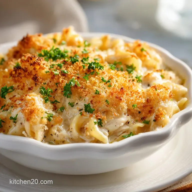 Chicken Noodle Casserole: Creamy and Golden Baked