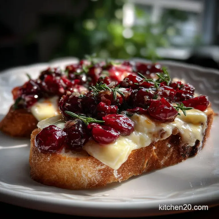 Christmas Eve Appetizer with Cranberry and Brie