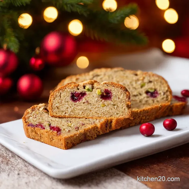 Cranberry Pistachio Biscotti presentation