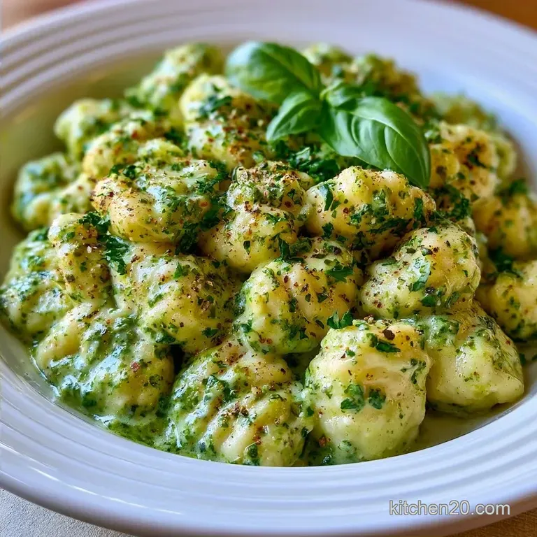 Creamy Basil Pesto Gnocchi: Pan-Seared and Golden