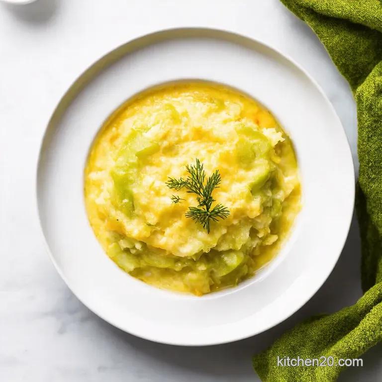 Creamy Chayote Chorizo Gratin