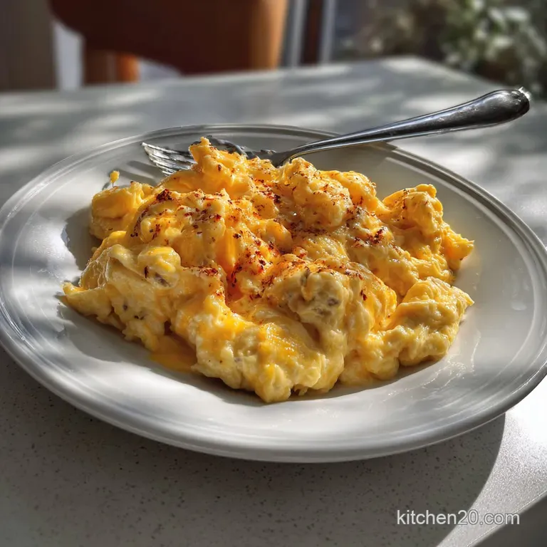 Creamy Scrambled Eggs with Cheese