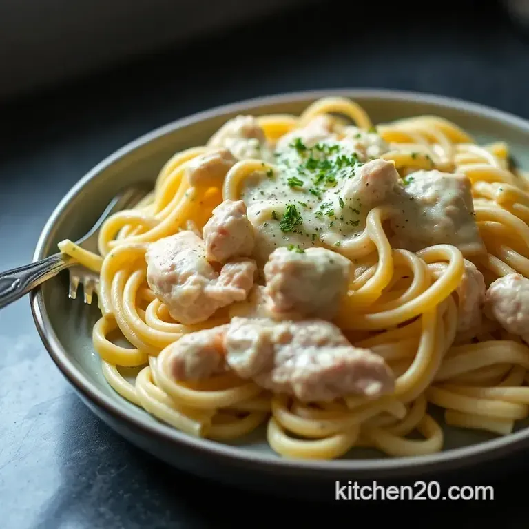 Creamy Chicken Alfredo Delight presentation