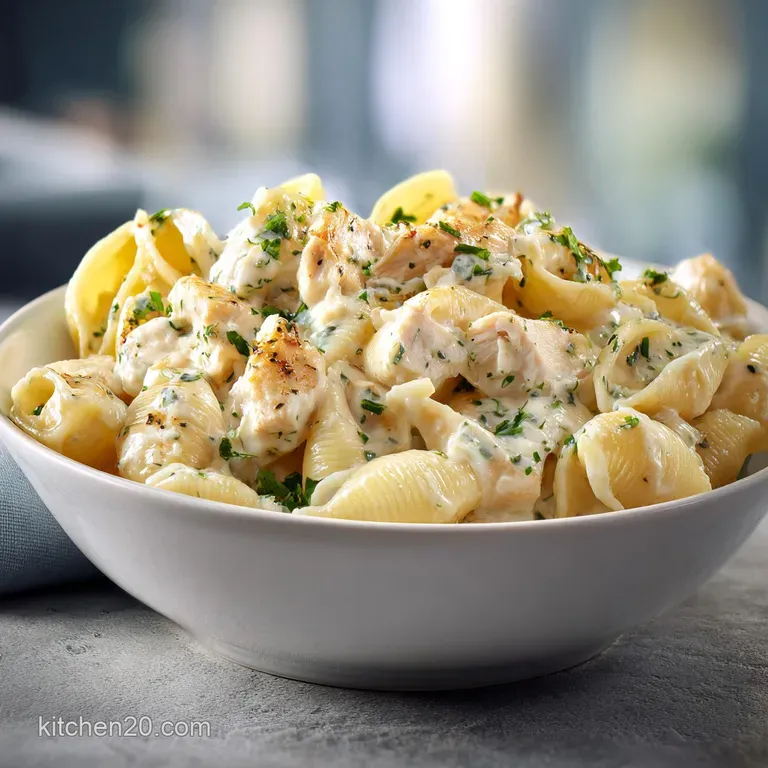 Chicken Alfredo Stuffed Shells: Creamy and Baked