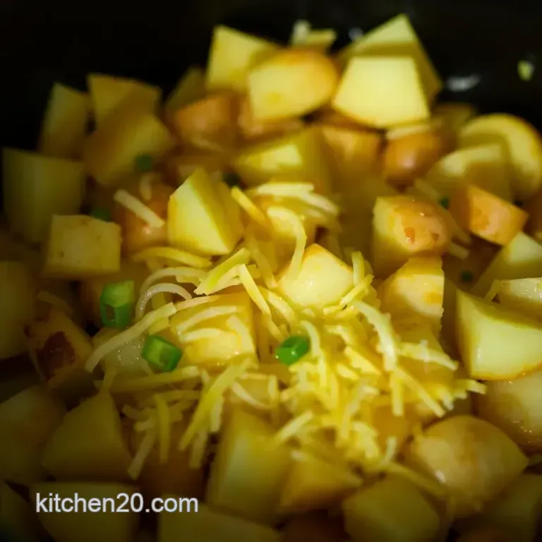 Creamy Crock Pot Cheesy Potatoes presentation