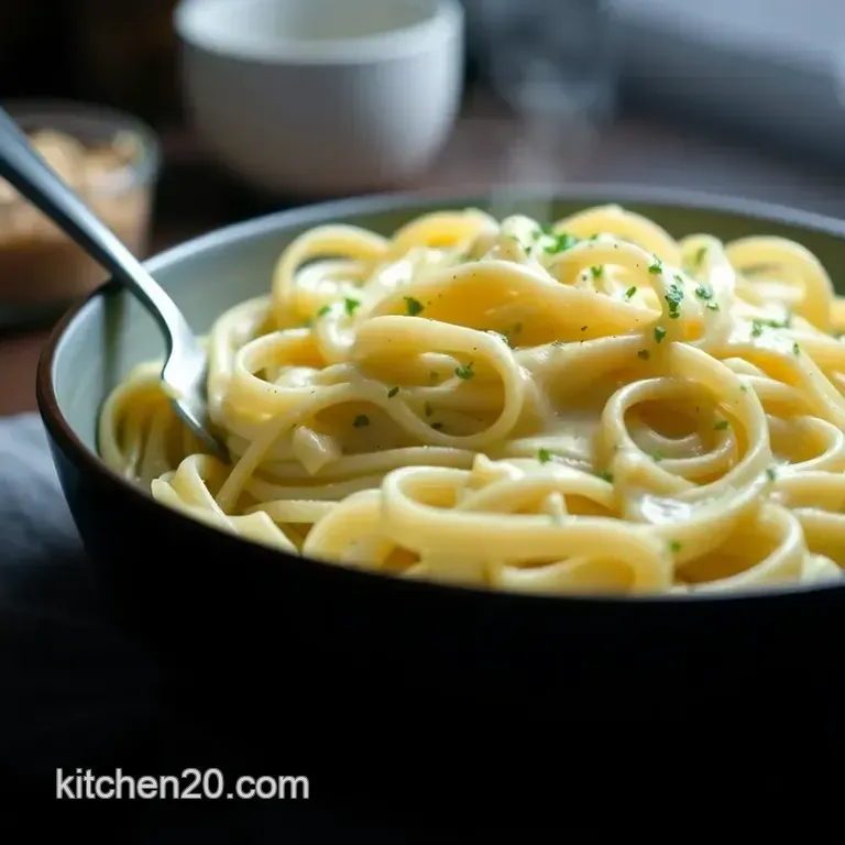 Creamy Fettuccine Alfredo: the Classic Italian Comfort Dish presentation