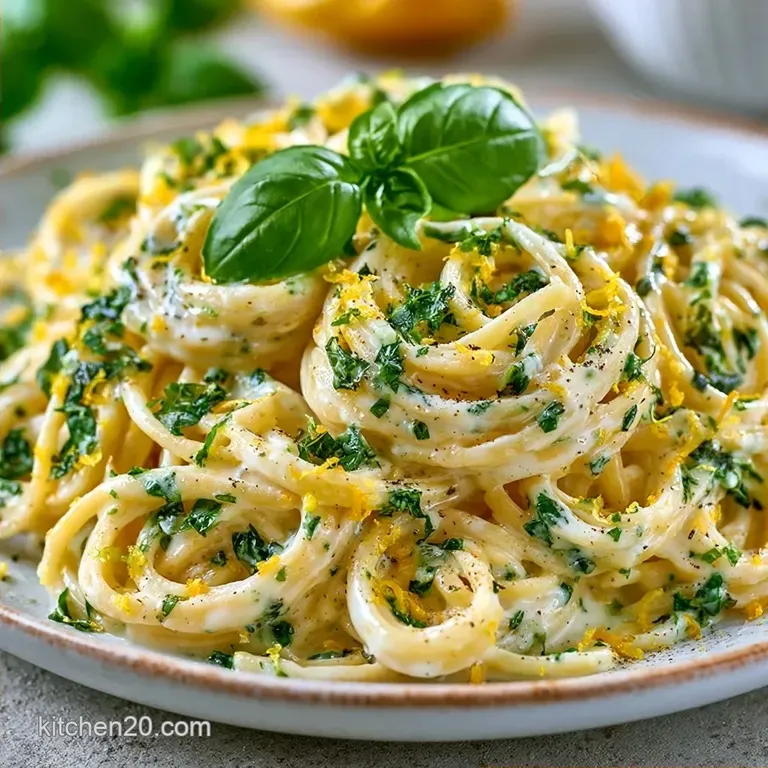 Creamy Lemon Basil Pasta with Chilled Butter