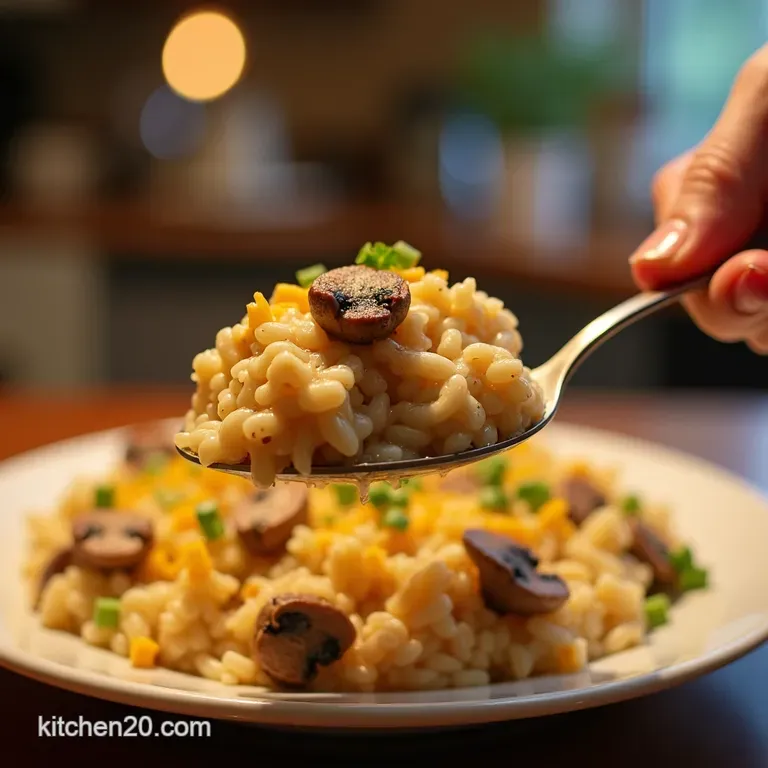 The Golden Spoon Casserole Ultimate Creamy Mushroom Chicken Rice Bake presentation