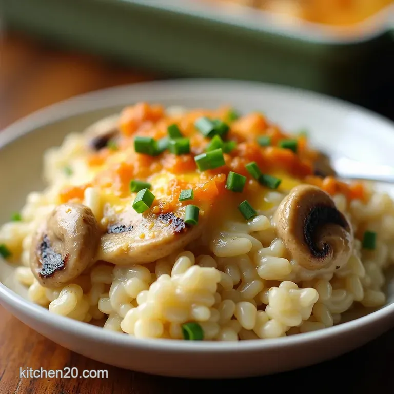 The Golden Spoon Casserole Ultimate Creamy Mushroom Chicken Rice Bake
