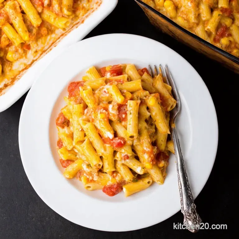 Creamy Ricotta Corn and Tomato Baked Ziti