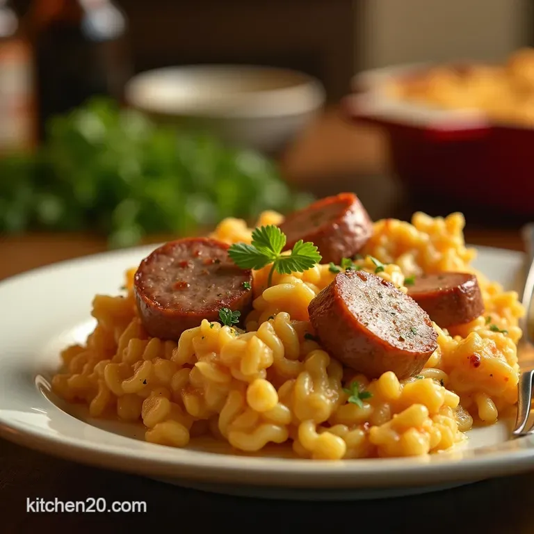 Irresistible Sunday Best Sausage Creamy Hashbrown Casserole presentation