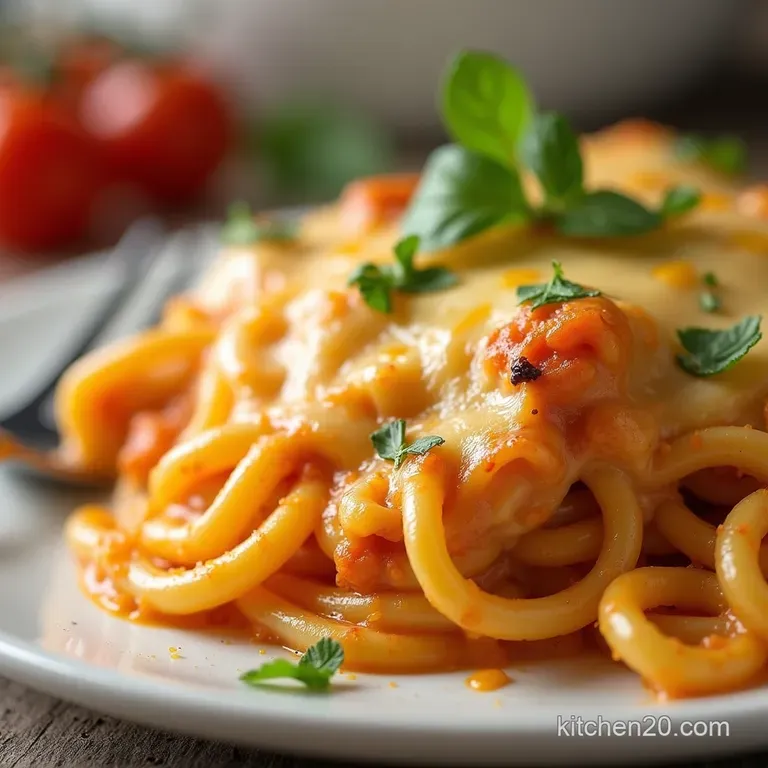 Southern Comfort Casserole Baked Creamy Cheesy Spaghetti