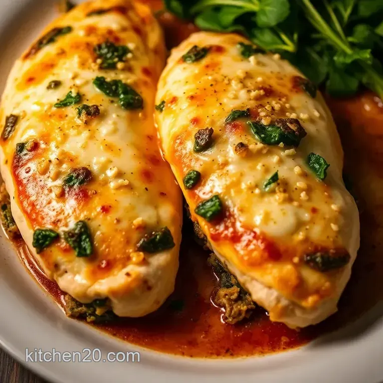 Creamy Spinach-Stuffed Chicken Breasts presentation