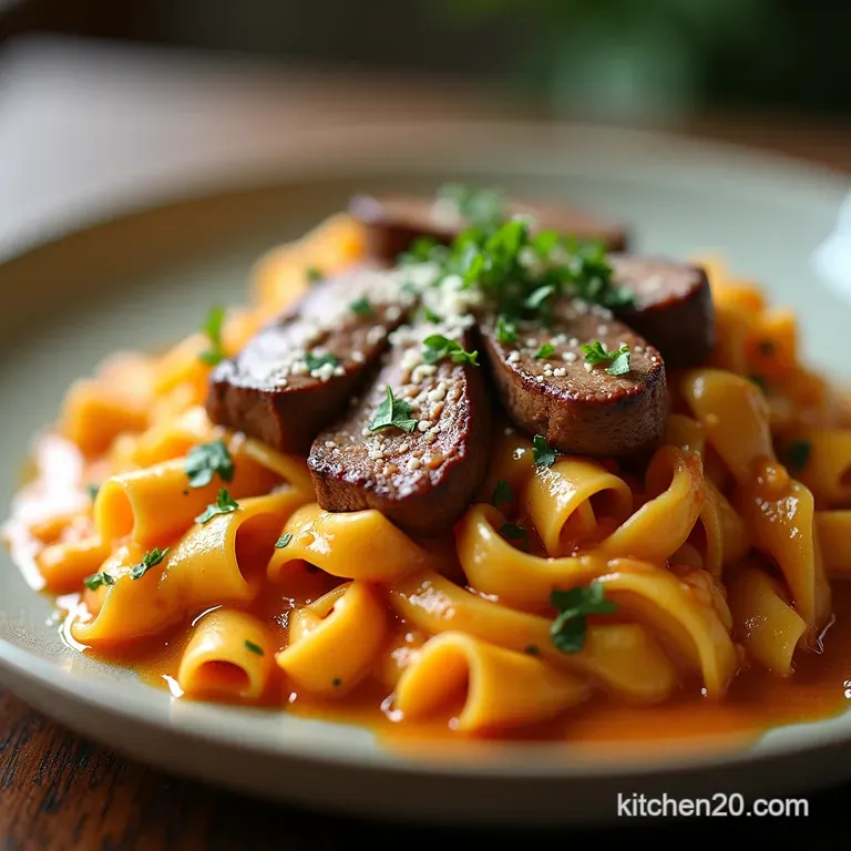 Smoky Hungarian Kiss Creamy Paprika Steak Pasta