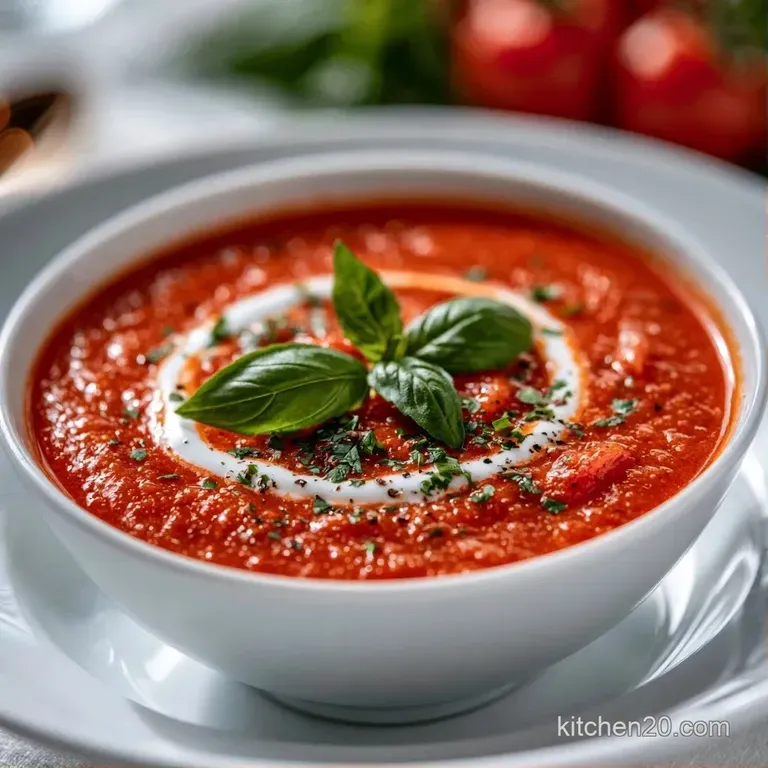 Vibrant orange soup in a white ceramic bowl, paired with a grilled cheese sandwich on a rustic wooden tray.
