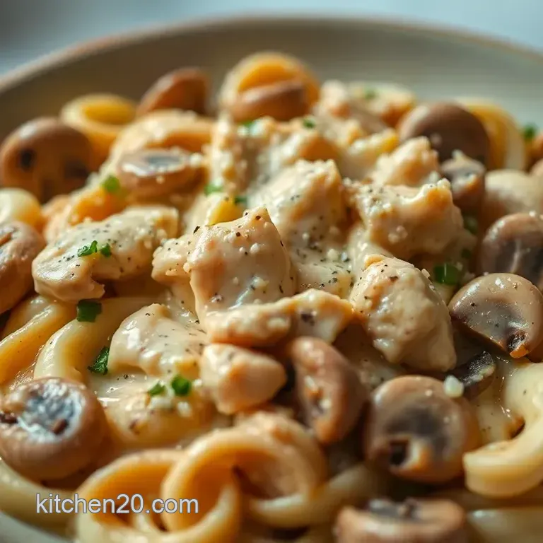 Creamy White Pepper Chicken Stroganoff