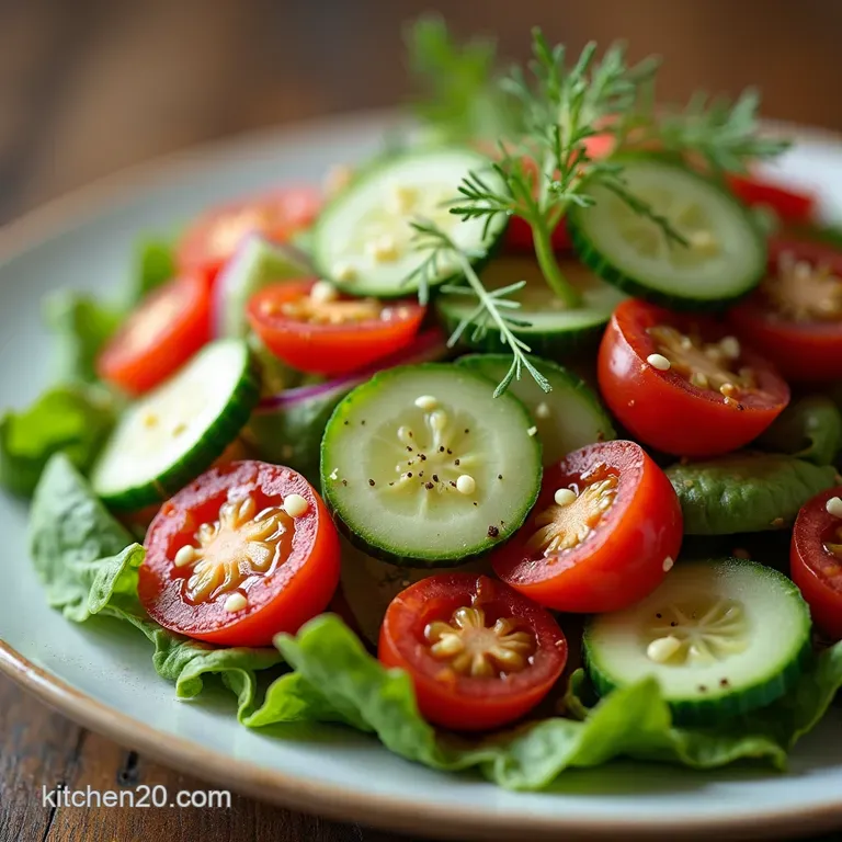 SunKissed Garden Salad The Ultimate Crisp Cucumber Tomato Salad with Fresh Dill Vinaigrette