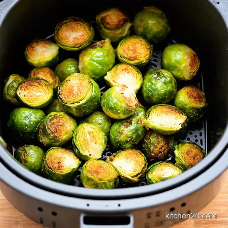 Crispy Air Fryer Brussels Sprouts presentation