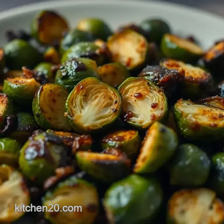 Crispy Air Fryer Brussels Sprouts with Balsamic Glaze