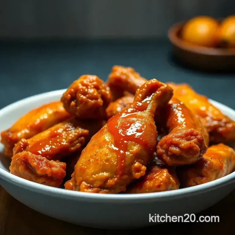 Crispy Baked Chicken Wings with Spicy Honey Glaze