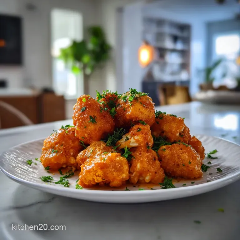 Ultra-Crispy Buffalo Cauliflower Bites presentation