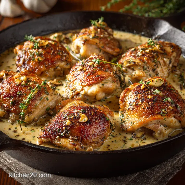 The Ultimate Creamy Garlic Chicken Thighs a 40Minute Weeknight Wonder presentation