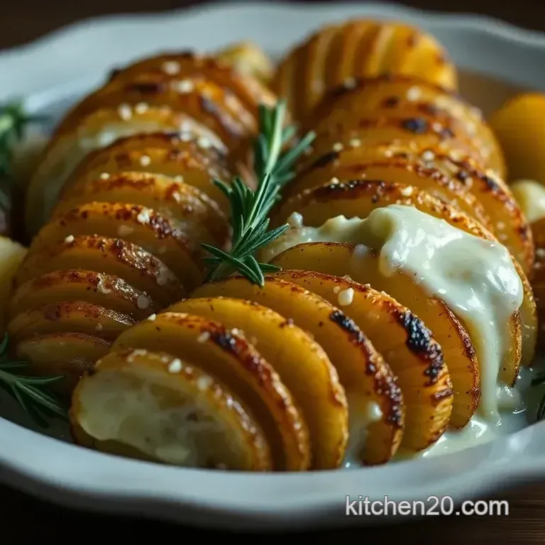 Crispy & Creamy Hasselback Potatoes with Garlic Herb Butter